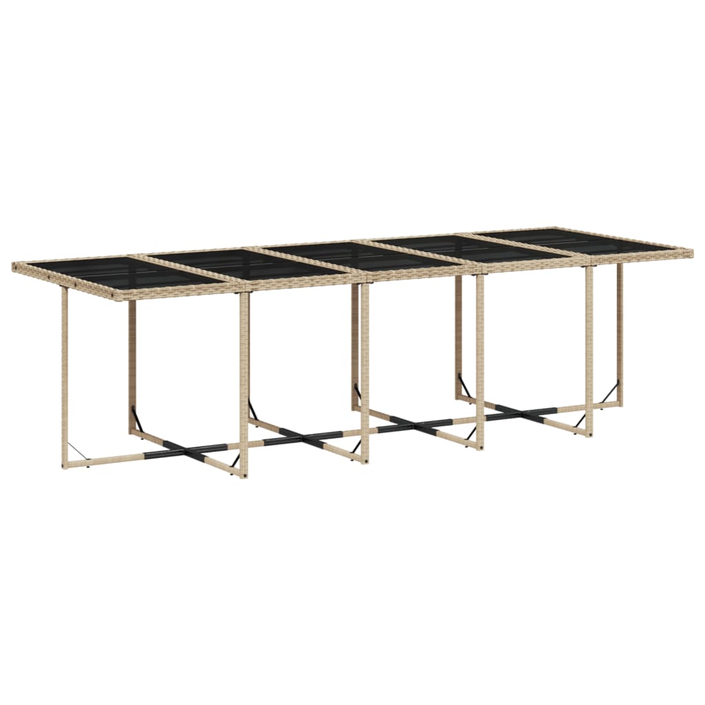 15-Delige Tuinset Met Kussens Poly Rattan 14 Gemengd beige Glas