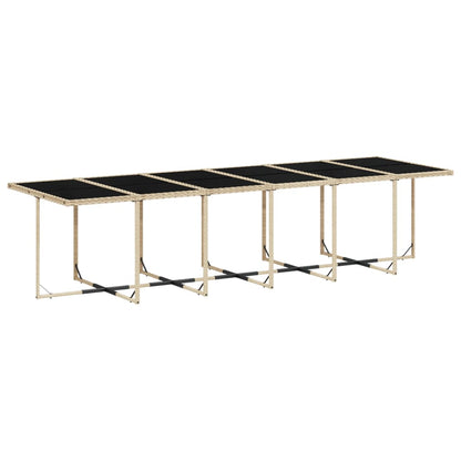 17-Delige Tuinset Met Kussens Poly Rattan Gemengd Beige