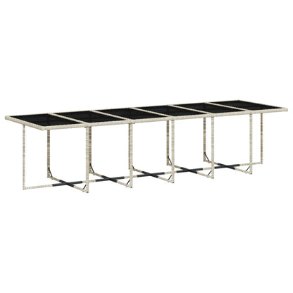 -Delige Tuinset Met Kussens Poly Rattan Lichtgrijs Glas 17
