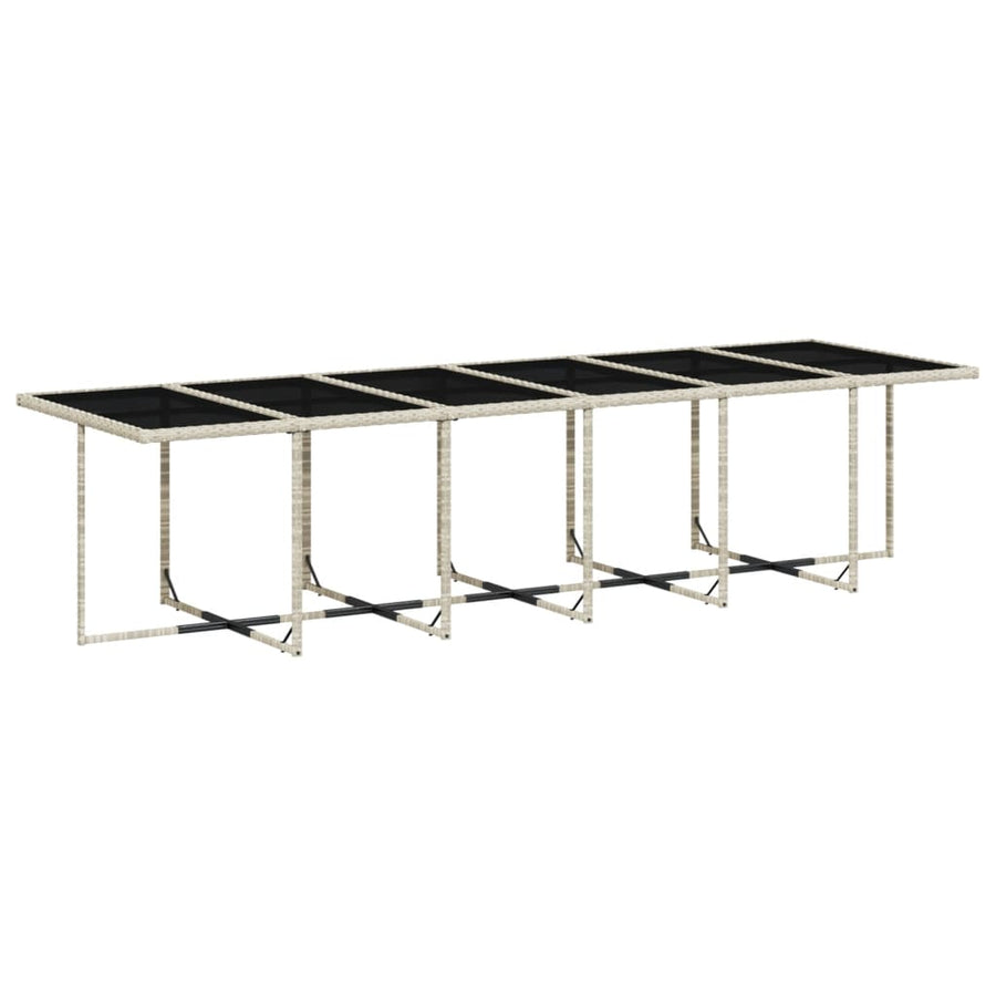 -Delige Tuinset Met Kussens Poly Rattan Lichtgrijs Glas 17