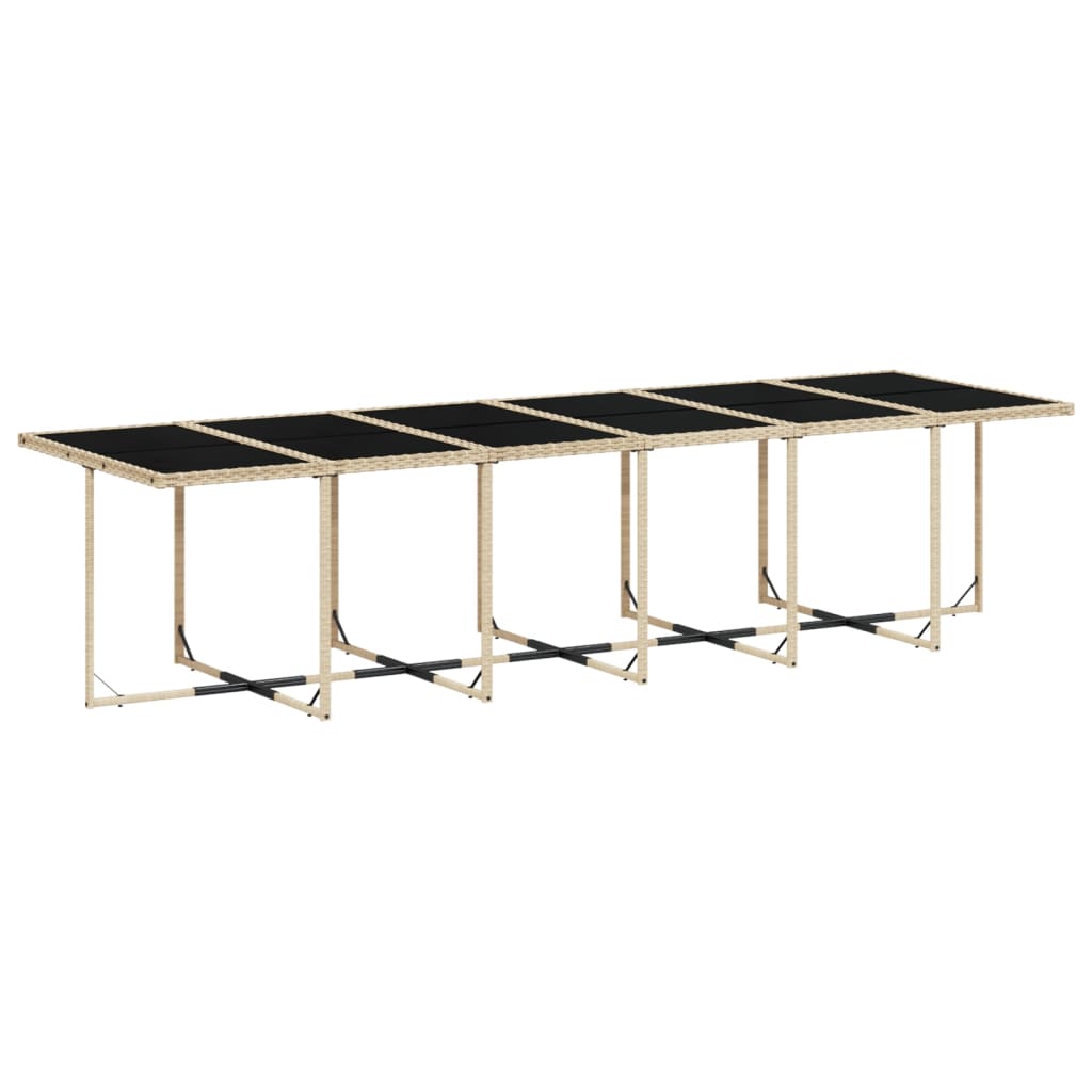 17-Delige Tuinset Met Kussens Poly Rattan Gemengd Beige