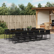 Tuinset 13-delig poly rattan zwart