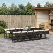 Tuinset 13-delig poly rattan bruin