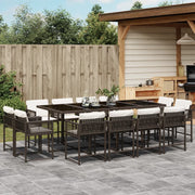 Tuinset 13-delig poly rattan bruin