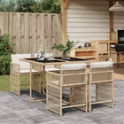 Tuinset 5-delig poly rattan beige