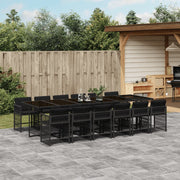 Tuinset 13-delig poly rattan zwart