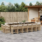 17-piece Garden Furniture Set with Cushions, Poly Rattan, Beige