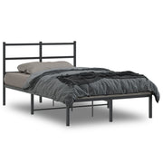 Bedframe metaal zwart 120x190 cm met hoofdbord
