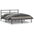Bedframe metaal 150x200 cm zwart