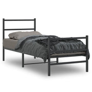 Bedframe metaal zwart 80x200 cm