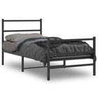 Bedframe metaal zwart 90x190 cm