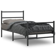 Bedframe metaal zwart 90x190 cm