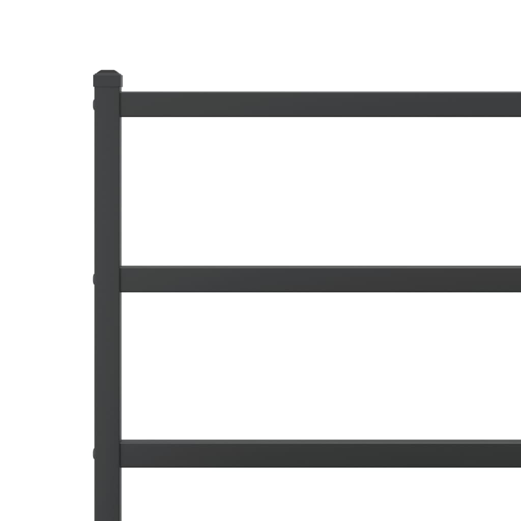 Bedframe Met Hoofd- En Voeteneinde Metaal 90 x 200 cm Zwart