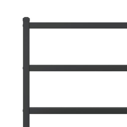 Bedframe Met Hoofd- En Voeteneinde Metaal 90 x 200 cm Zwart