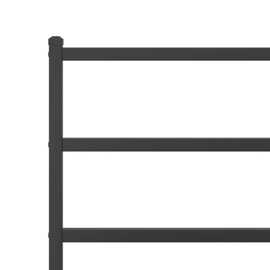 Bedframe Met Hoofd- En Voeteneinde Metaal 90 x 200 cm Zwart
