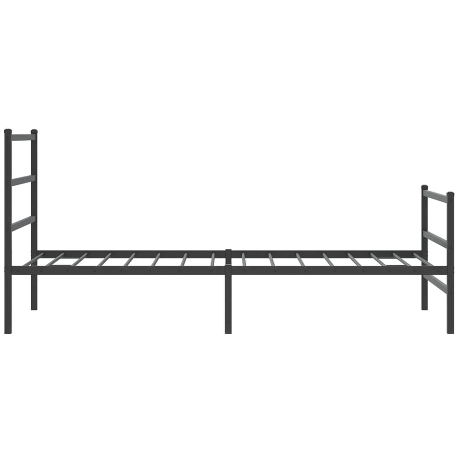 Bedframe Met Hoofd- En Voeteneinde Metaal 100 x 200 cm Zwart