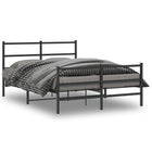 Bedframe metaal zwart 135x190 cm