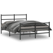 Bedframe metaal zwart 135x190 cm