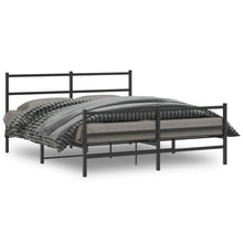 Bedframe Met Hoofd- En Voeteneinde Metaal 160 x 200 cm Zwart