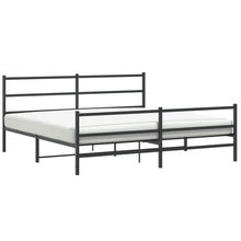 Bedframe Met Hoofd- En Voeteneinde Metaal 180 x 200 cm Zwart