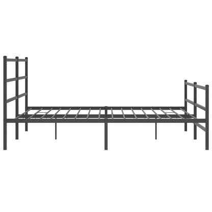 Bedframe Met Hoofd- En Voeteneinde Metaal 180 x 200 cm Zwart