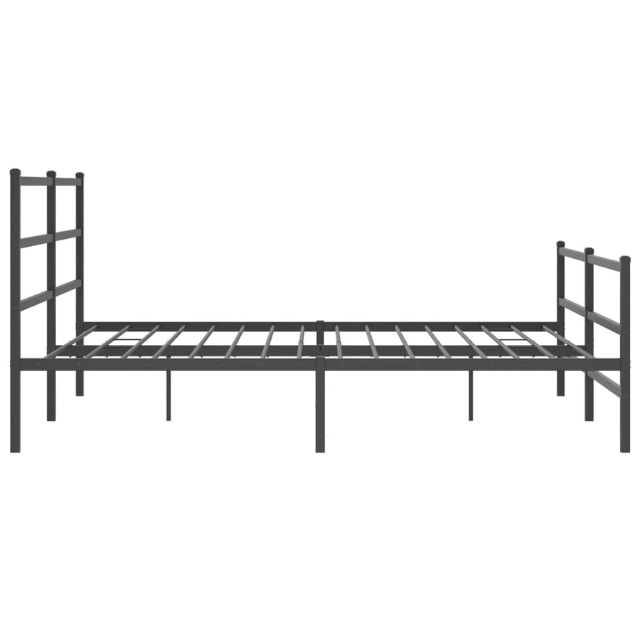 Bedframe Met Hoofd- En Voeteneinde Metaal 180 x 200 cm Zwart