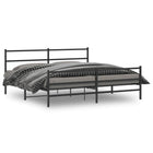 Bedframe metaal zwart 180x200 cm