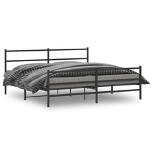 Bedframe Met Hoofd- En Voeteneinde Metaal 180 x 200 cm Zwart