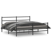 Bedframe metaal 183x213 cm zwart