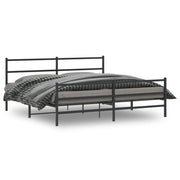 Bedframe metaal zwart 193x203 cm