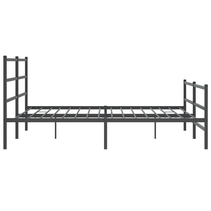 Bedframe Met Hoofd- En Voeteneinde Metaal 200 x 200 cm Zwart