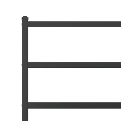 Bedframe Met Hoofd- En Voeteneinde Metaal 200 x 200 cm Zwart
