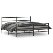 Bedframe metaal zwart 200x200 cm