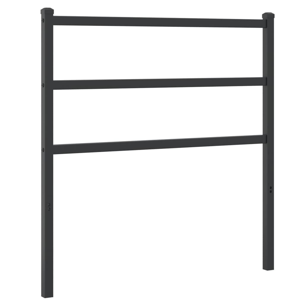 Hoofdbord Metaal 90 cm Zwart