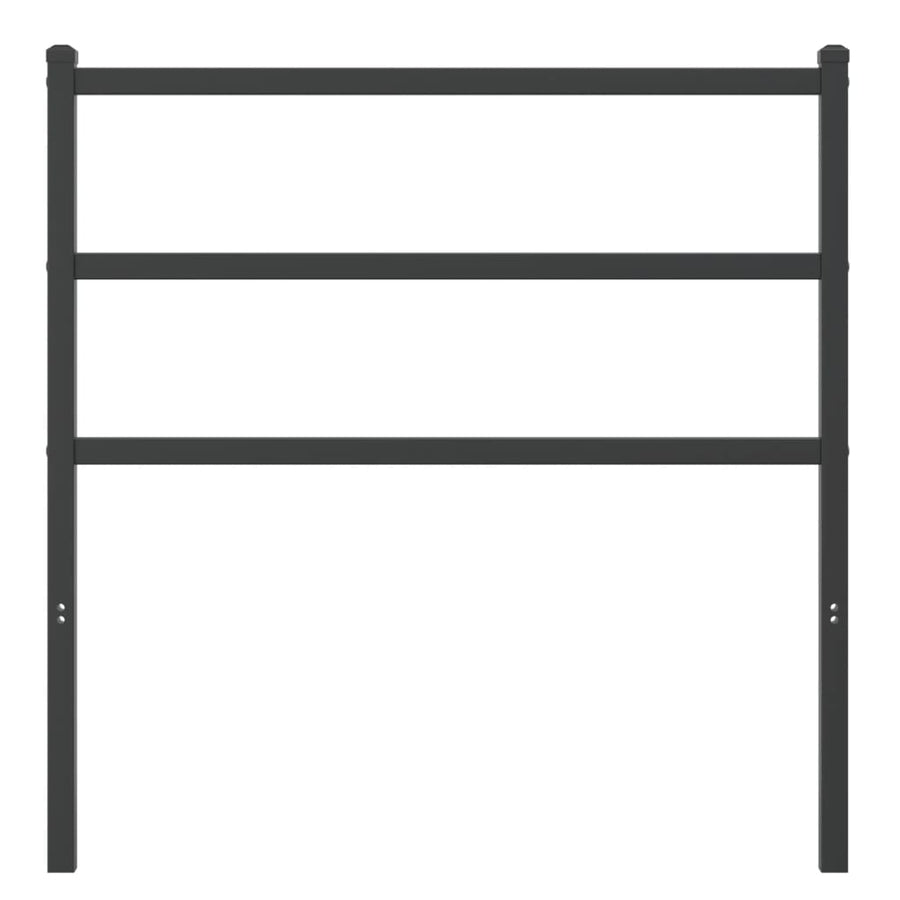Hoofdbord Metaal 90 cm Zwart