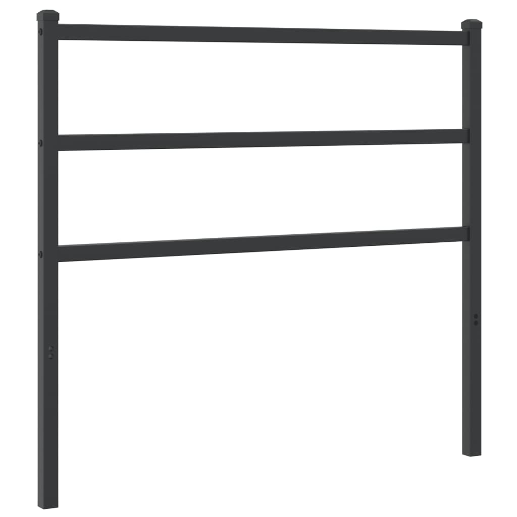 Hoofdbord Metaal 100 cm Zwart