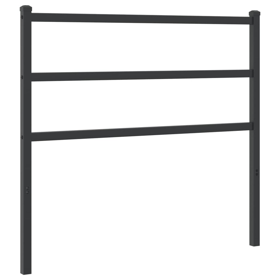 Hoofdbord Metaal 100 cm Zwart