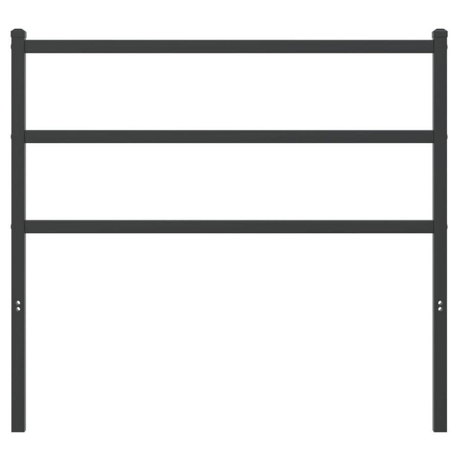 Hoofdbord Metaal 100 cm Zwart