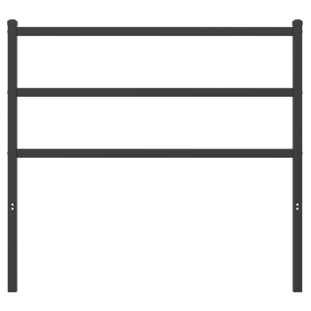 Hoofdbord Metaal 107 cm Zwart