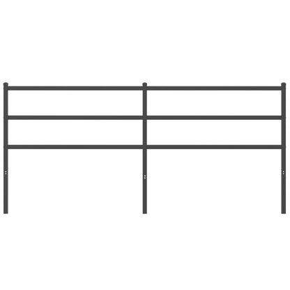 Hoofdbord Metaal 180 cm Zwart