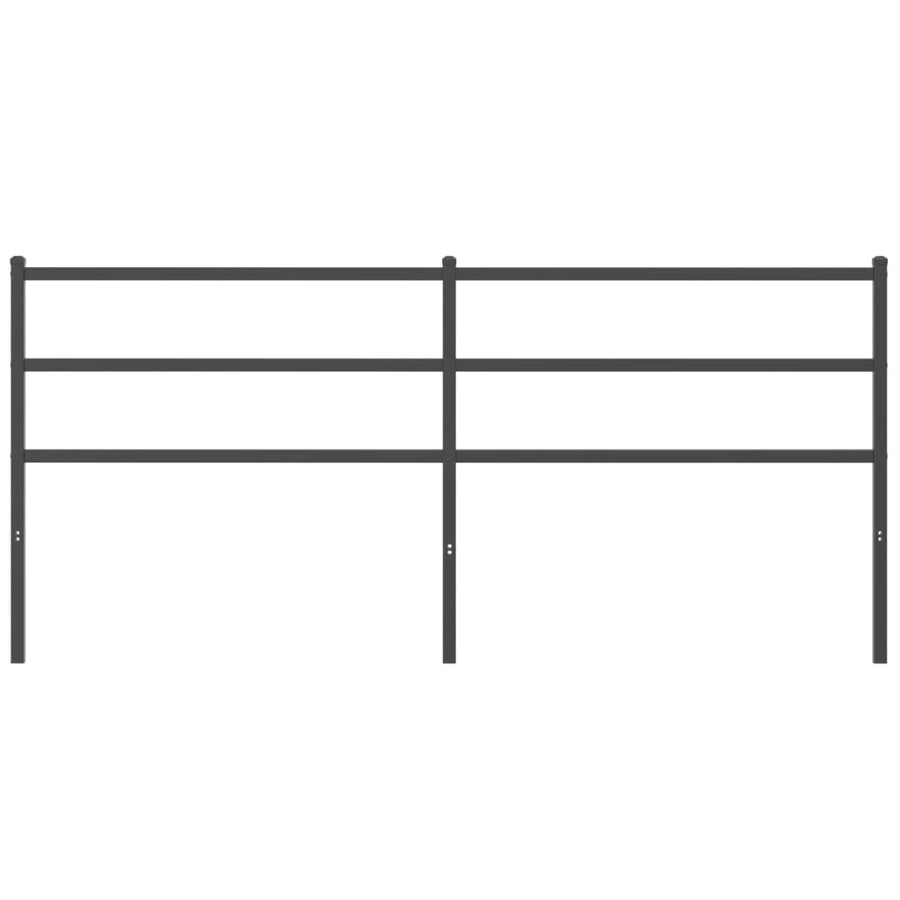 Hoofdbord Metaal 193 cm Zwart