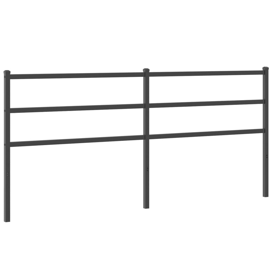 Hoofdbord Metaal 200 cm Zwart