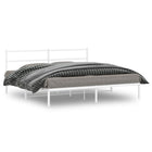 Bedframe metaal wit 183x213 cm