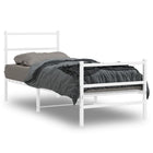 Bedframe metaal wit 80x200 cm