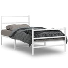 Bedframe metaal wit 107x203 cm