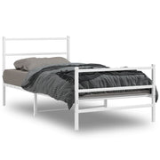 Bedframe metaal wit 107x203 cm