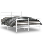 Bedframe metaal wit 140x190 cm
