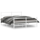 Bedframe metaal wit 150x200 cm
