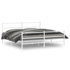 Bedframe metaal wit 193x203 cm