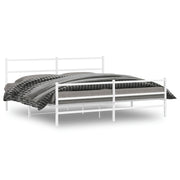 Bedframe metaal wit 193x203 cm